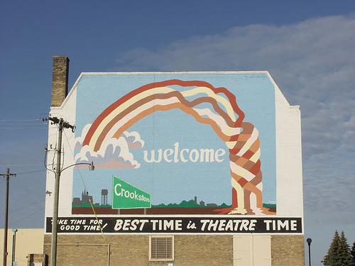 Crookston, MN: The Mural behind the movie theatre