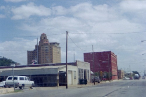Mineral Wells, TX: Downtown Mineral Wells with the historic Baker Hotel