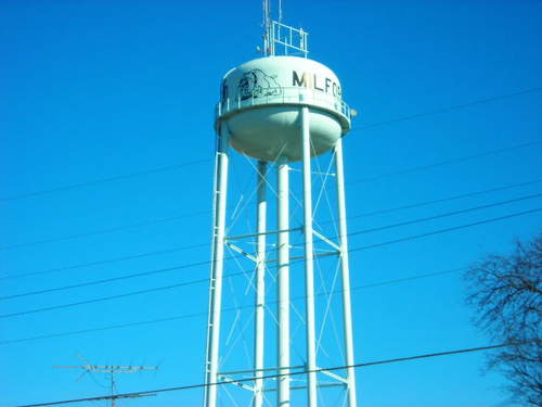 Milford, TX: The Milford water tower