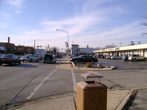 River Grove, IL: intersection of grand and thatcher (city center)