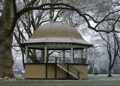 Walla Walla, WA: Bandstand, Pioneer Park, in the Winter
