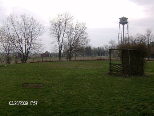 Clarks Hill, IN: looking south you can see the water tower