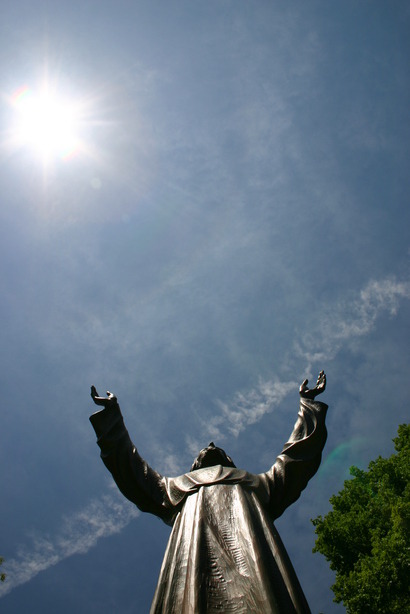 Marshall, MI: I got this by laying on the ground at the foot of a statue of Jesus at St. Marys Cemetary in Marshall, MI.