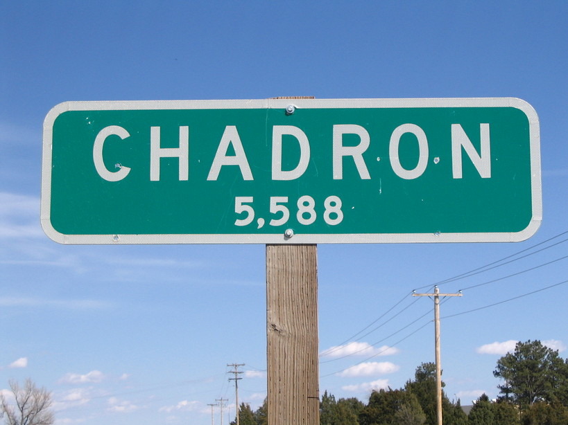 Chadron, NE: Chadron population sign