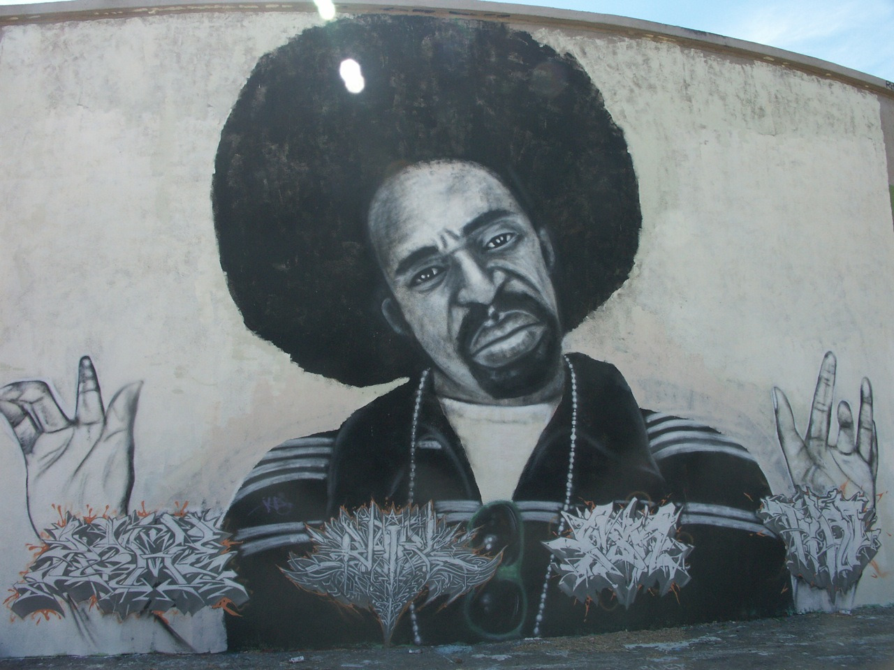 Vallejo, CA: A Mural of Bay Area legend, Mac Dre, on a Vallejo water tank