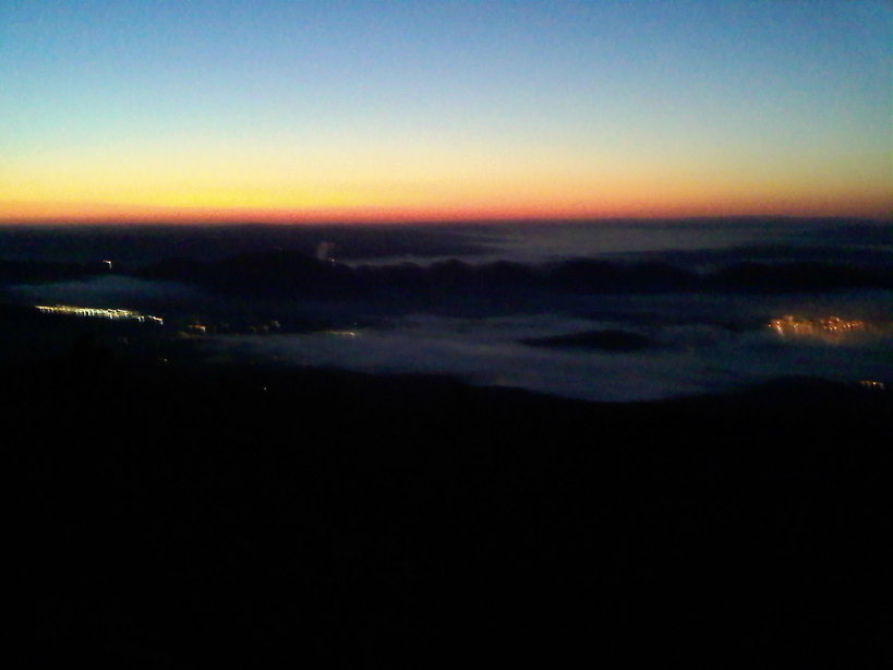 Frostburg, MD: Foggy Morning Sunrise from Dans Rock
