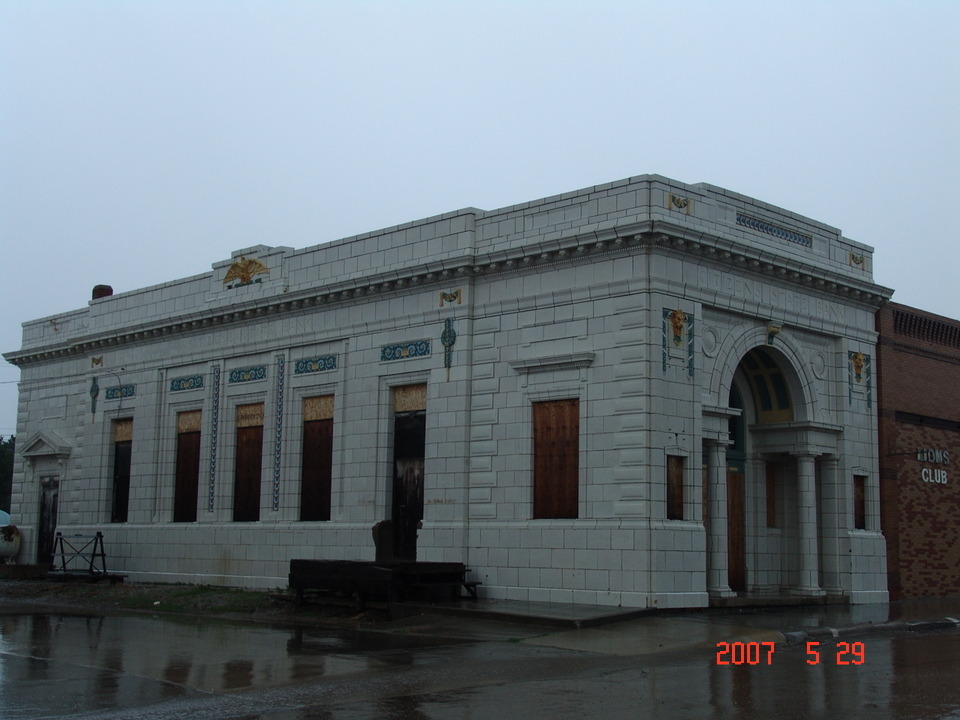 Creston, NE: One of the old banks the did not survive the 1930s, It still stands great as ever.