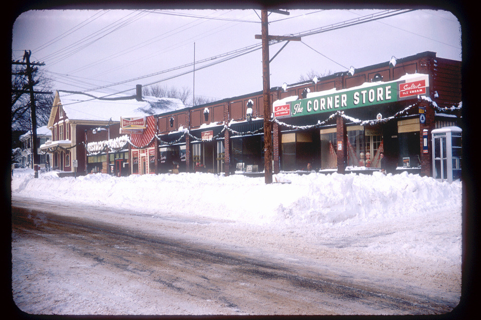 Ashburnham, MA: Forgotten and long lost Main Street of Ashburnham in the Winter of 57 or 58