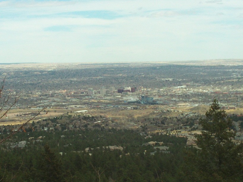 Colorado Springs, CO: Downtown Colorado Springs from Gold Camp Rd