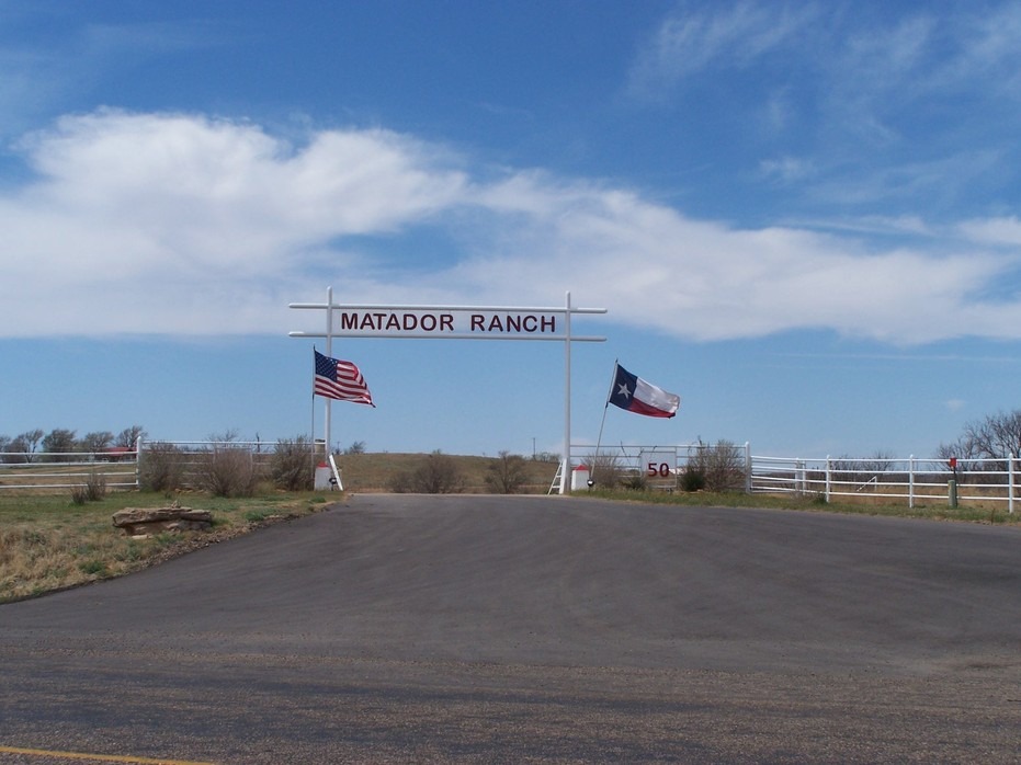 Matador, TX: Entrance to the Matador Ranch