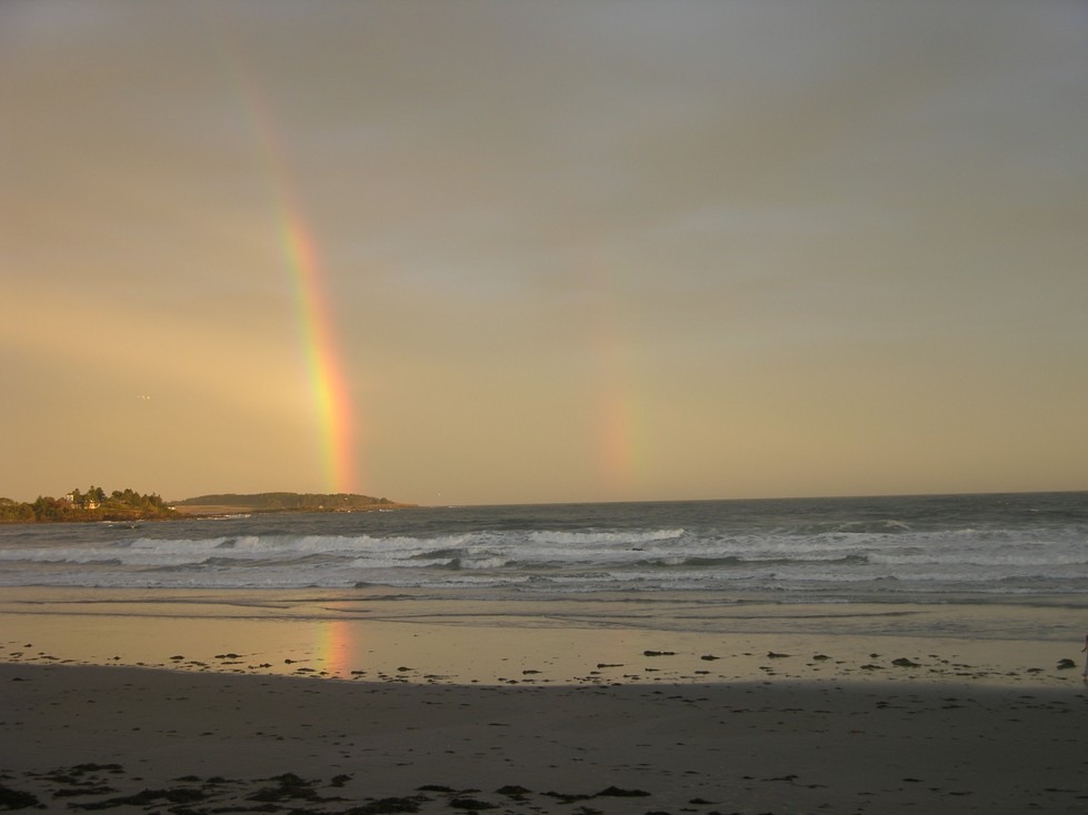 Scarborough, ME: Higgins Beach, Scarborough, Me: Double Rainbow