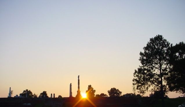 Columbus, GA: Linwood Cemetery at sunset