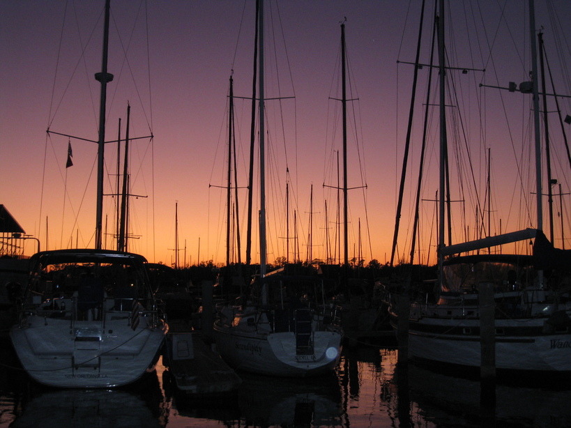 Madisonville, LA: sunset in the harbor