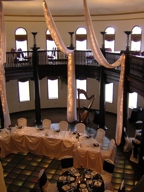 St. Charles, IL: wedding reception in the beautiful Rainbow Room at Hotel Baker
