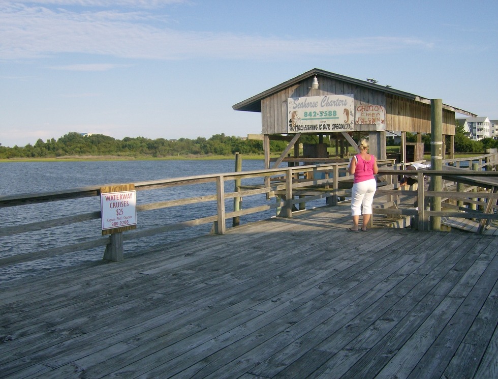 Holden Beach, NC Pier at Betty's Restaurant...........Holden Beach