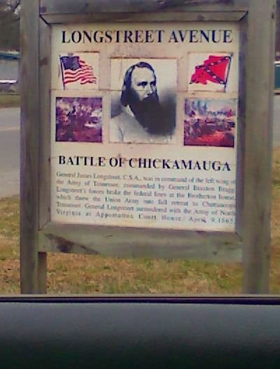 Chickamauga, GA: street sign