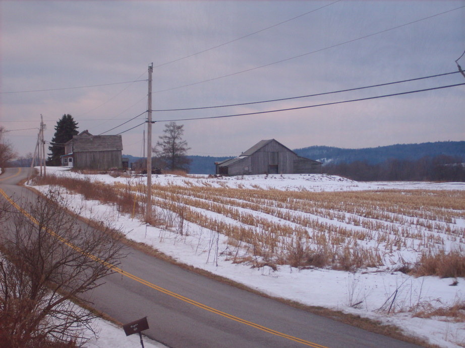 Poultney, VT Farm field and barn on Blissville Rd., on the outskirts