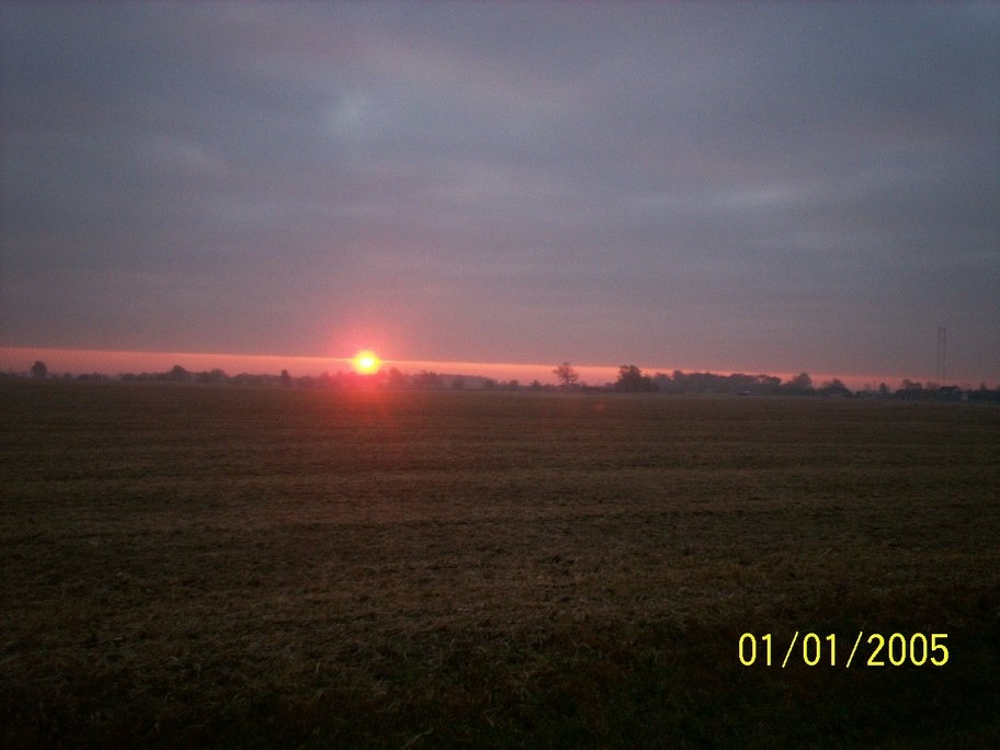 Lebanon, IN: sunrise after harvest