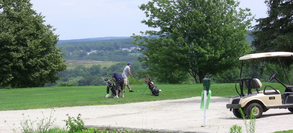Auburn, MA: Golfers at Packachoag Golf Course July 2009