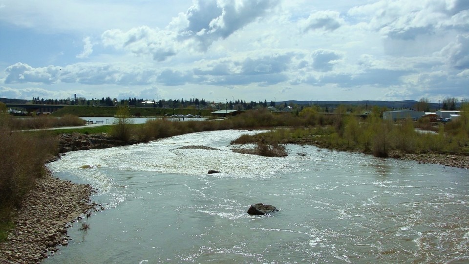 Evanston, WY: The Bear River from bridge