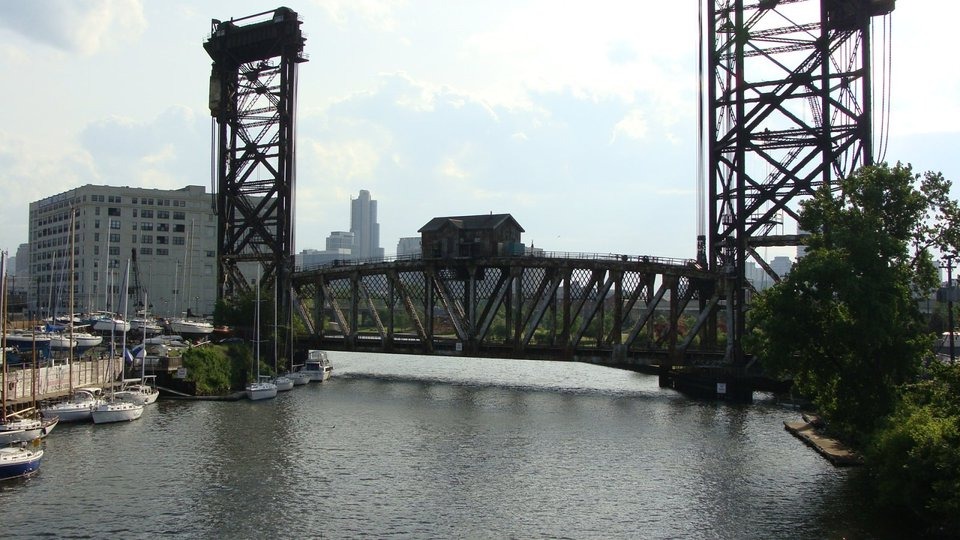 Chicago, IL: Old Draw Bridge from Canal Street