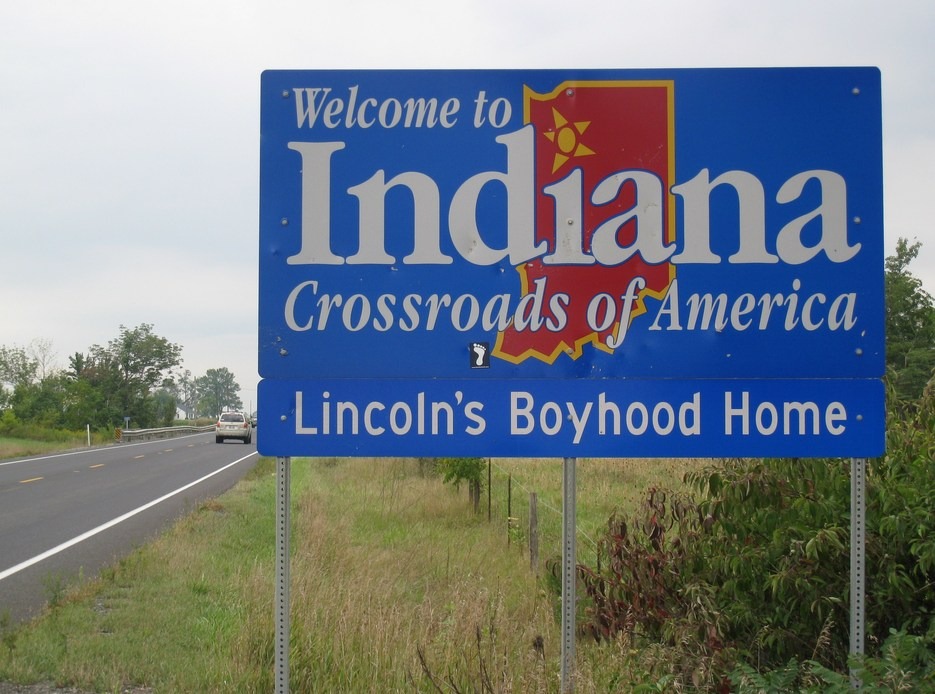 Woodburn, IN: Welcome to Indiana, Highway 24, Fall 2009