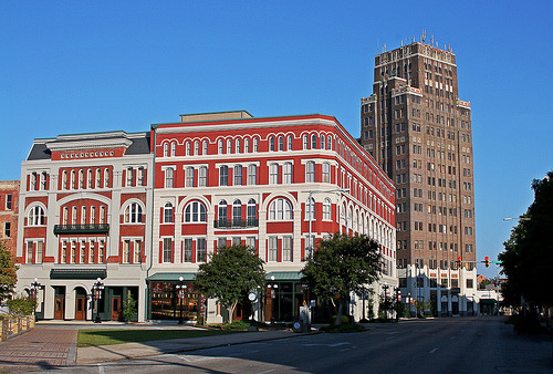 Meridian, MS: Mississippi State University Riley Center and Three Foot Building in Downtown Meridian, Ms