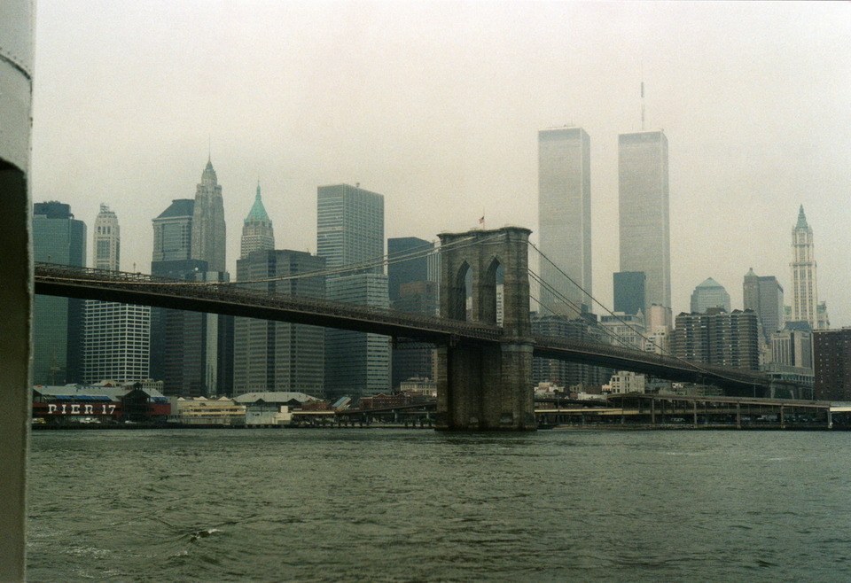 New York, NY: The Twin Towers from Circle Line Tour, June 2001