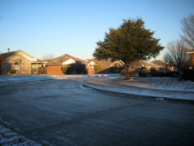 Lancaster, TX: Brookhaven Estates neighborhood on Christmas Morning 2009.