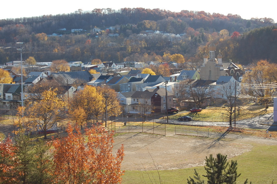 St. Clair, PA: Looking Over the Baseball field to the South and West