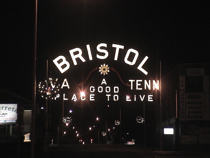 Bristol, TN: Bristol Sign at night