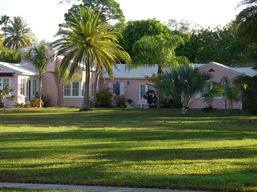 Dunedin, FL Pink House on Edgewater Dr. once a guest home of the