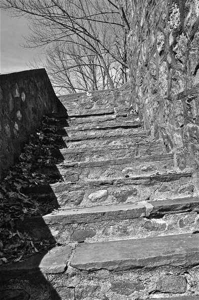 Boonton, NJ: Steps leading up to North Main street from Toe Path