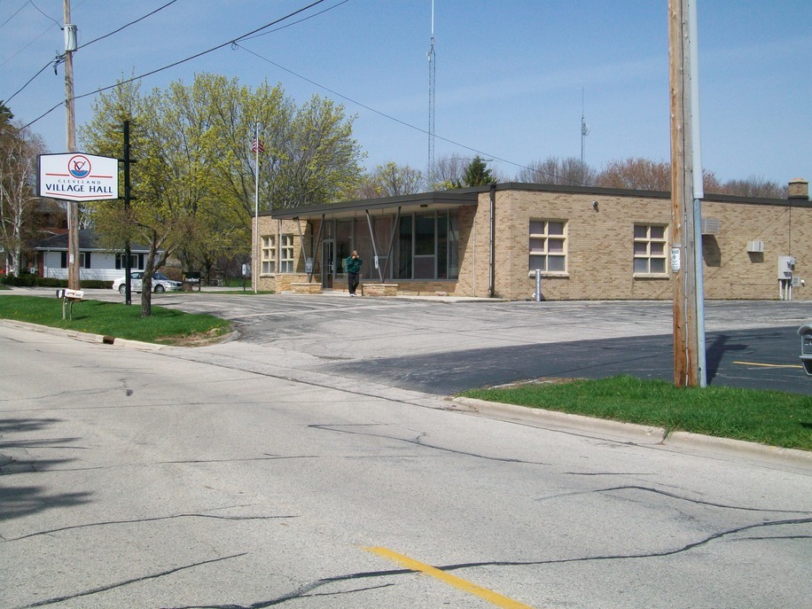 Cleveland, WI: Village Hall Sign