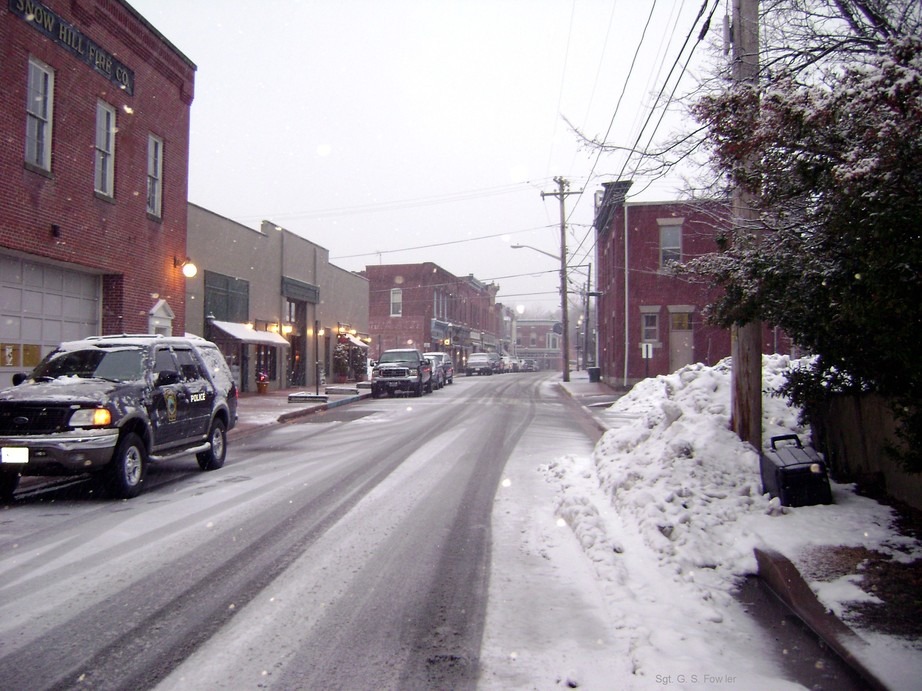 Snow Hill, MD downtown area West Green Street photo, picture, image