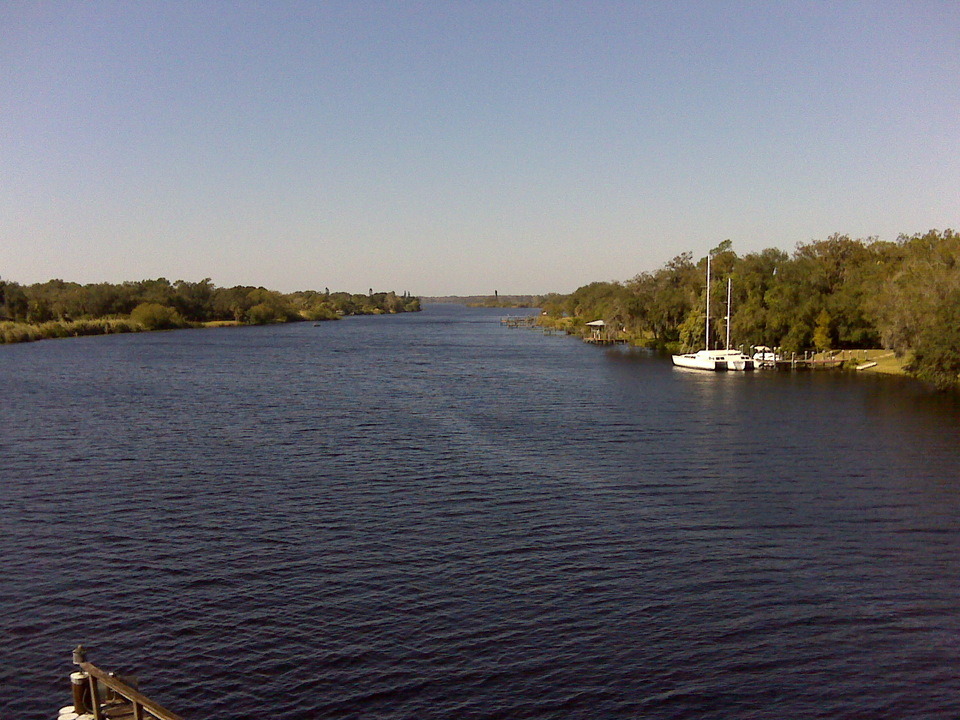 Alva, FL: View from Bridge over Caloosahatchee River near Alva post Office