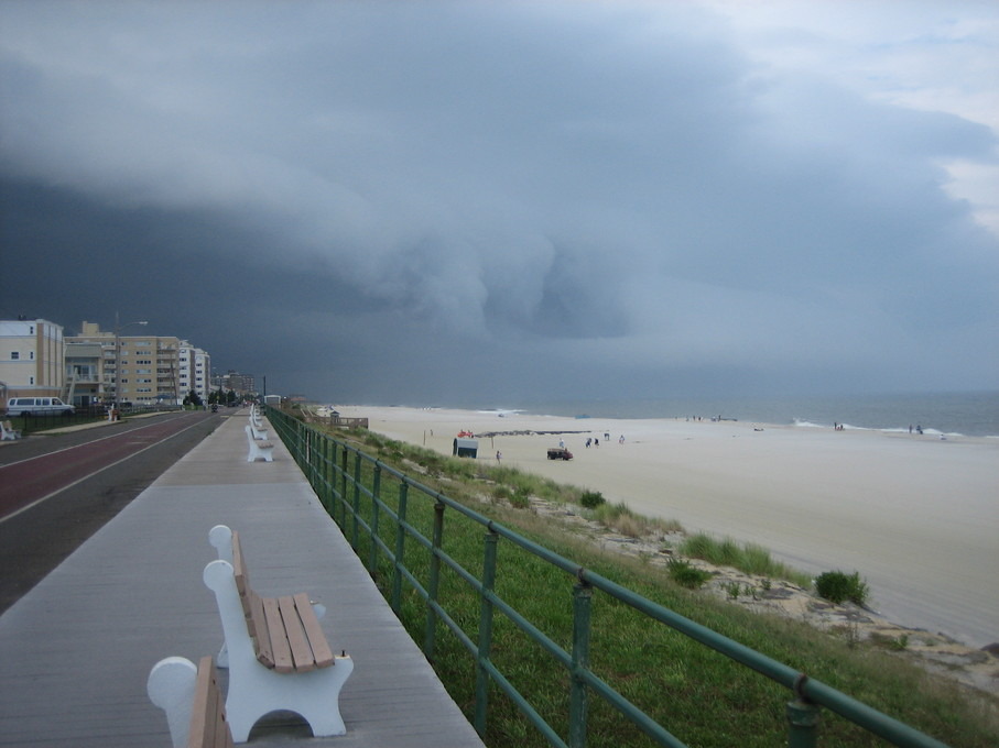 Long Branch, NJ: Heavy Storm Overtakes the Long Branch Boardwalk and Beach
