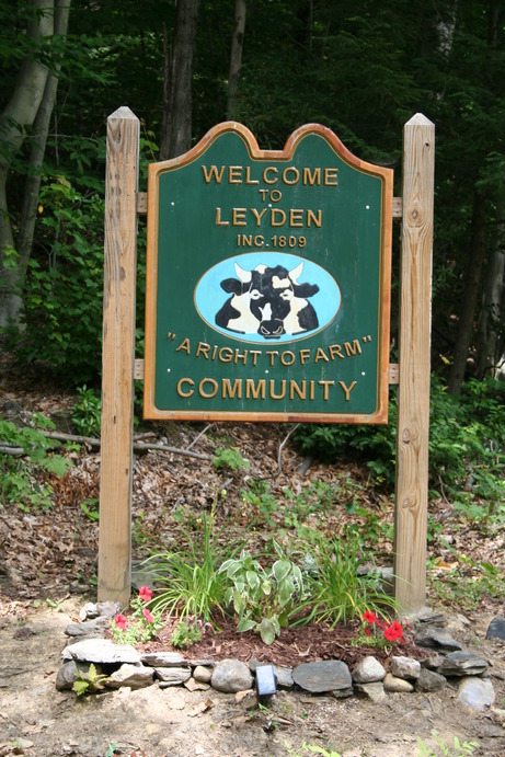 Leyden, MA: Leyden Welcome Sign