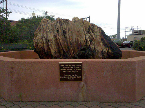 Dickinson, ND: Petrified rock in downtown Dickinson