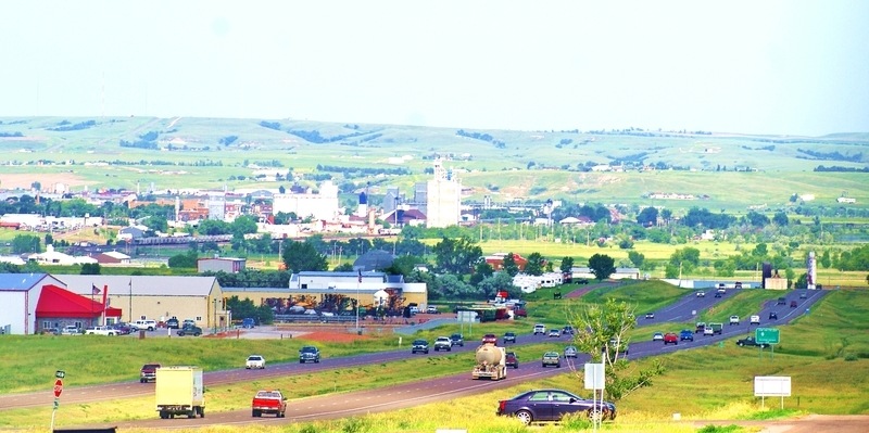 Williston, ND: Driving eastward into Williston