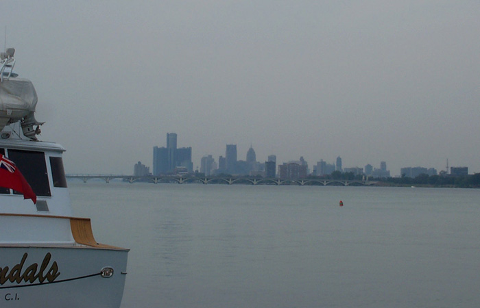 Detroit, MI: Skyline from the Detroit River