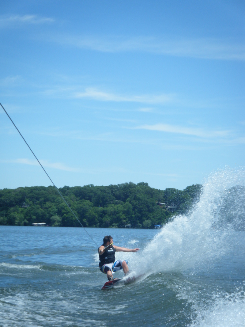 Fairmont, MN: one of the many activites to do on the lake- wakeboard