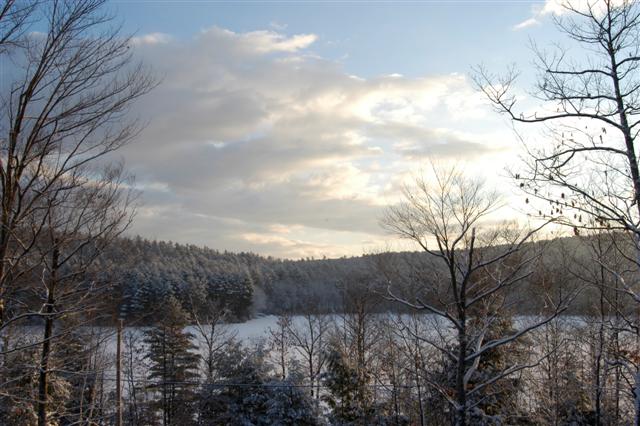Casco, ME: Winter view, Casco Maine