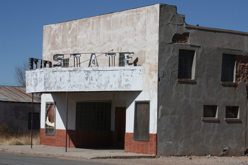 Sierra Blanca, TX: The State Movie Theater, now closed