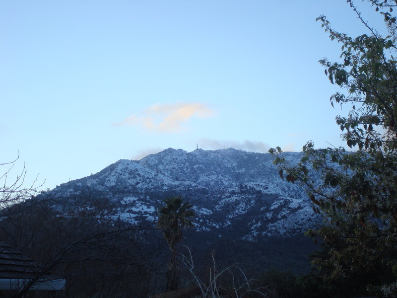 Clayton, CA: Snow on Mt. Diablo view from Dana Hills