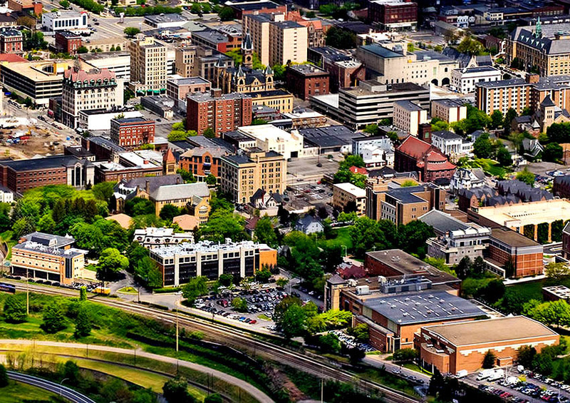 Scranton PA Ariel View Of Downtown Scranton PA Photo Picture 