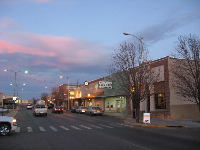 Portales, NM: Downtown Twilight