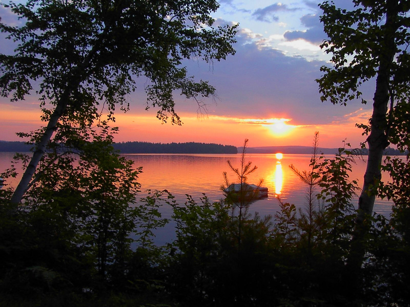 Belgrade, ME: Sunrise on Great Pond