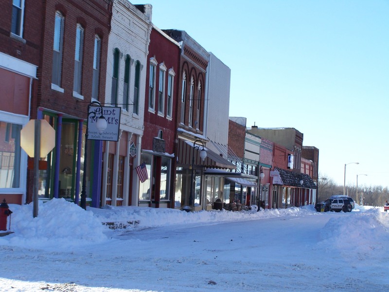 Ash Grove, MO: Main Street Thirteen Inches of Snow