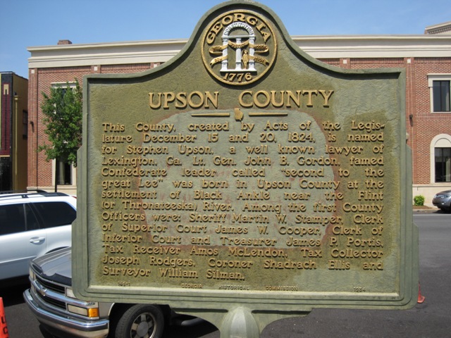 Thomaston, GA: Upson County Historic Marker - Upson County Courthouse - Thomaston, GA